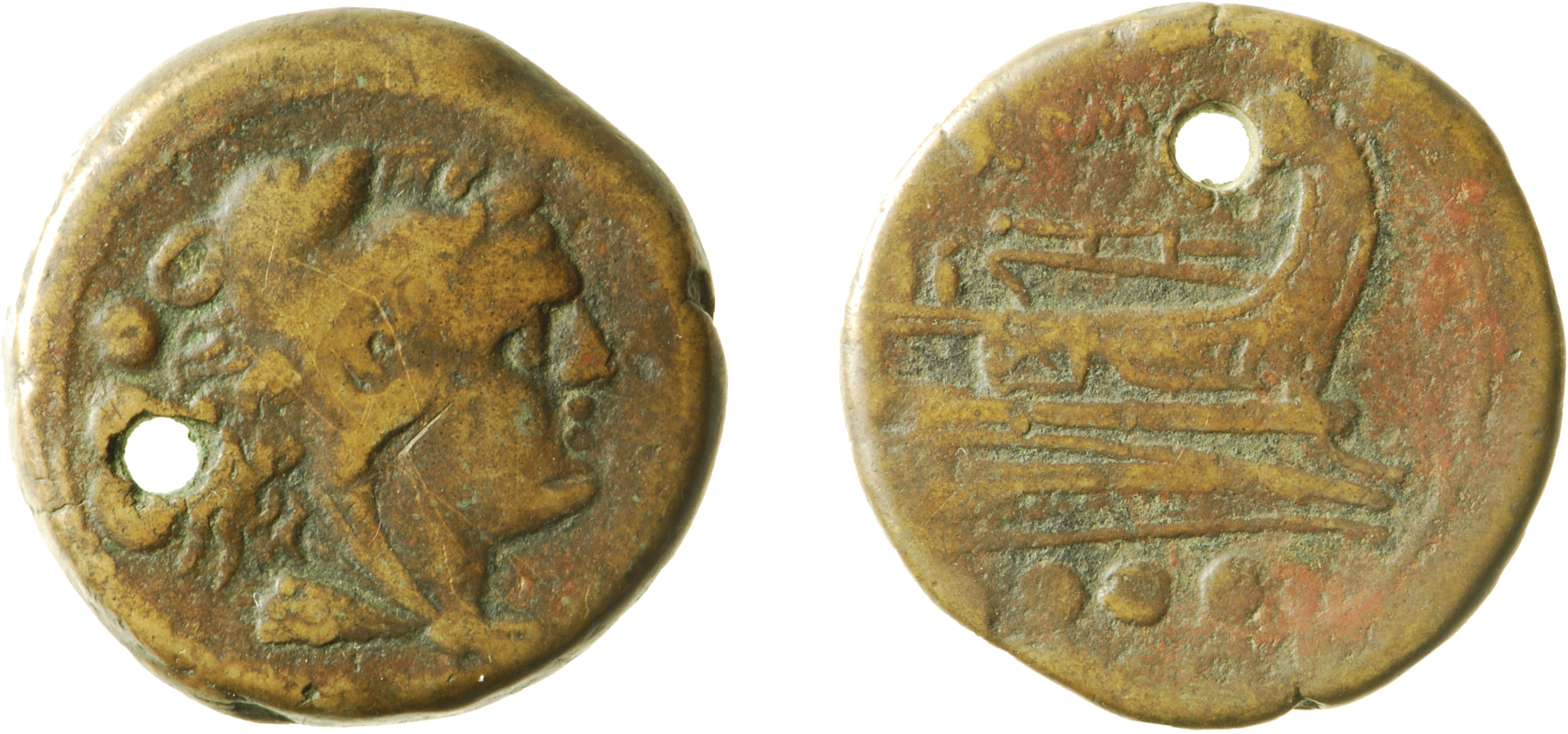 moneta - quadrante (prima metà SECOLI/ II a.C)