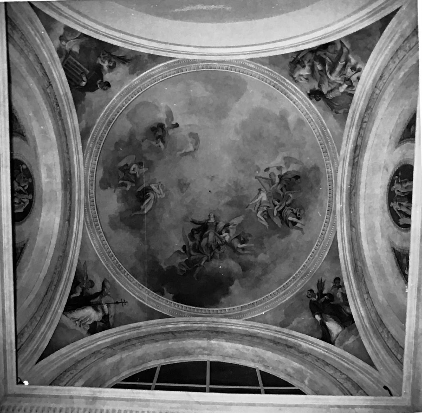 Assunzione della Madonna in cielo e quattro Santi (dipinto murale, ciclo) di Catani Luigi - ambito toscano (seconda metà XVIII)