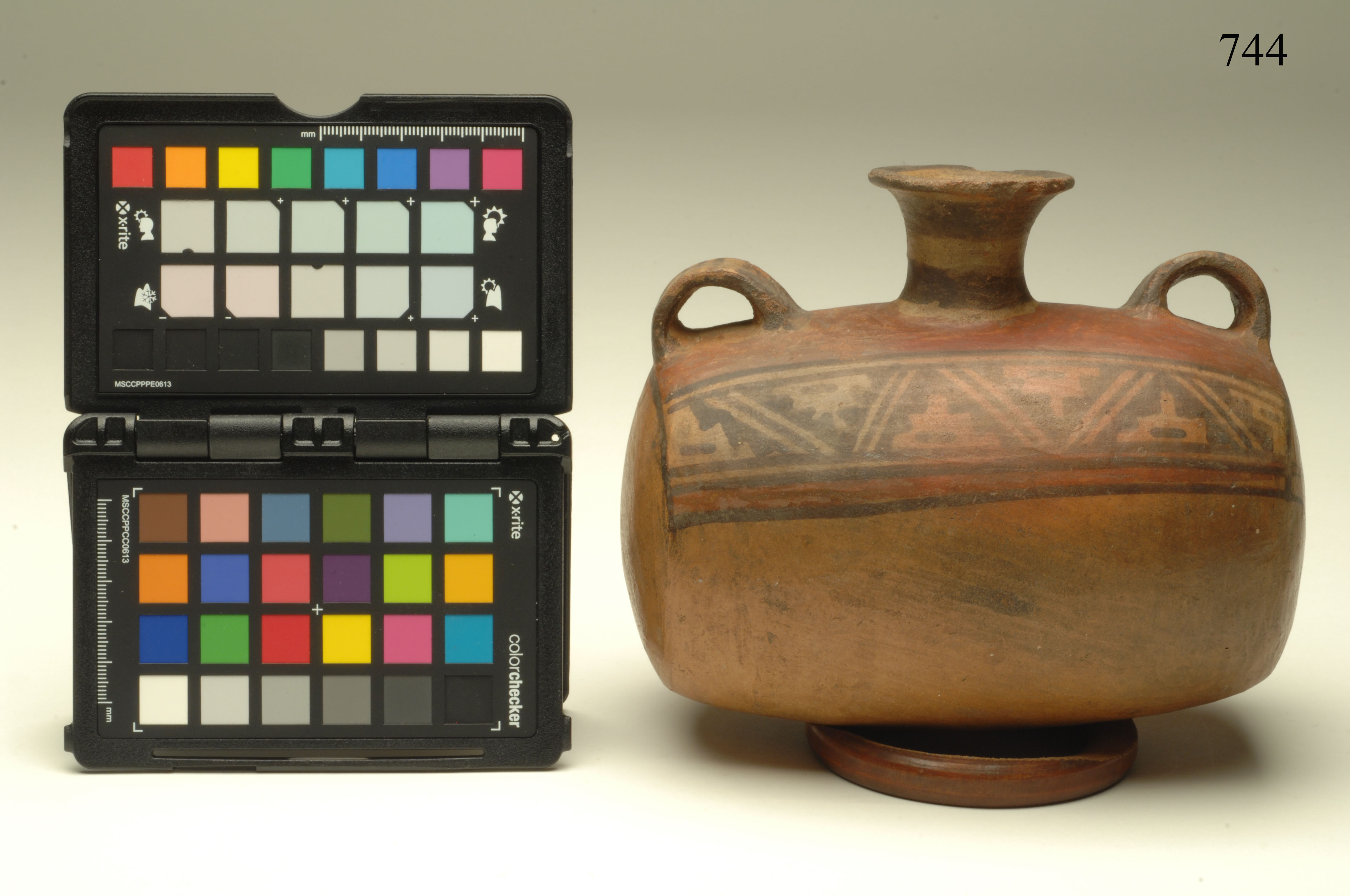 fiasca, biansata, ARREDI E SUPPELLETTILI/ CONTENITORI, RECIPIENTI E OGGETTI DI USO DOMESTICO - cultura Chancay-Inca