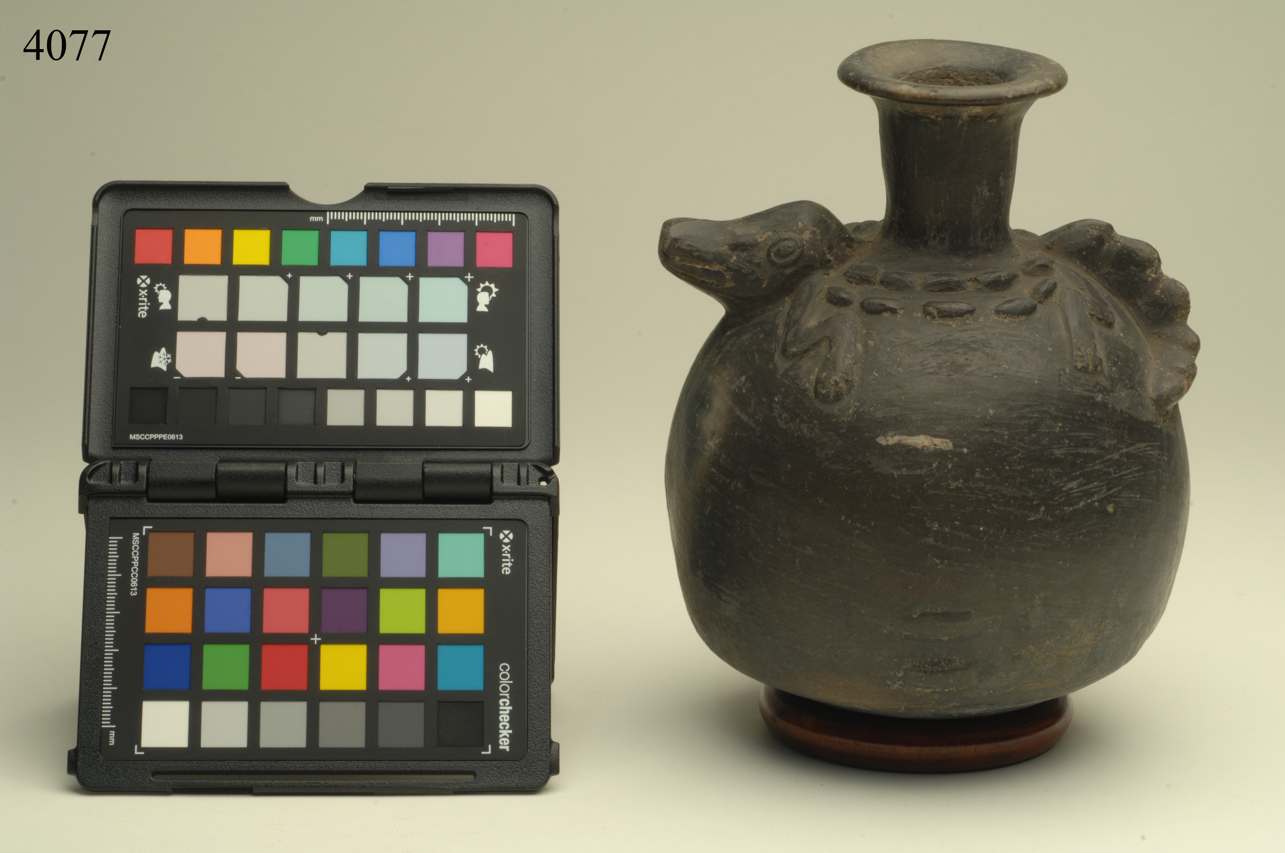 bottiglia, ad effigie zoomorfa, ARREDI E SUPPELLETTILI/ CONTENITORI, RECIPIENTI E OGGETTI DI USO DOMESTICO - cultura Chimù-Inca