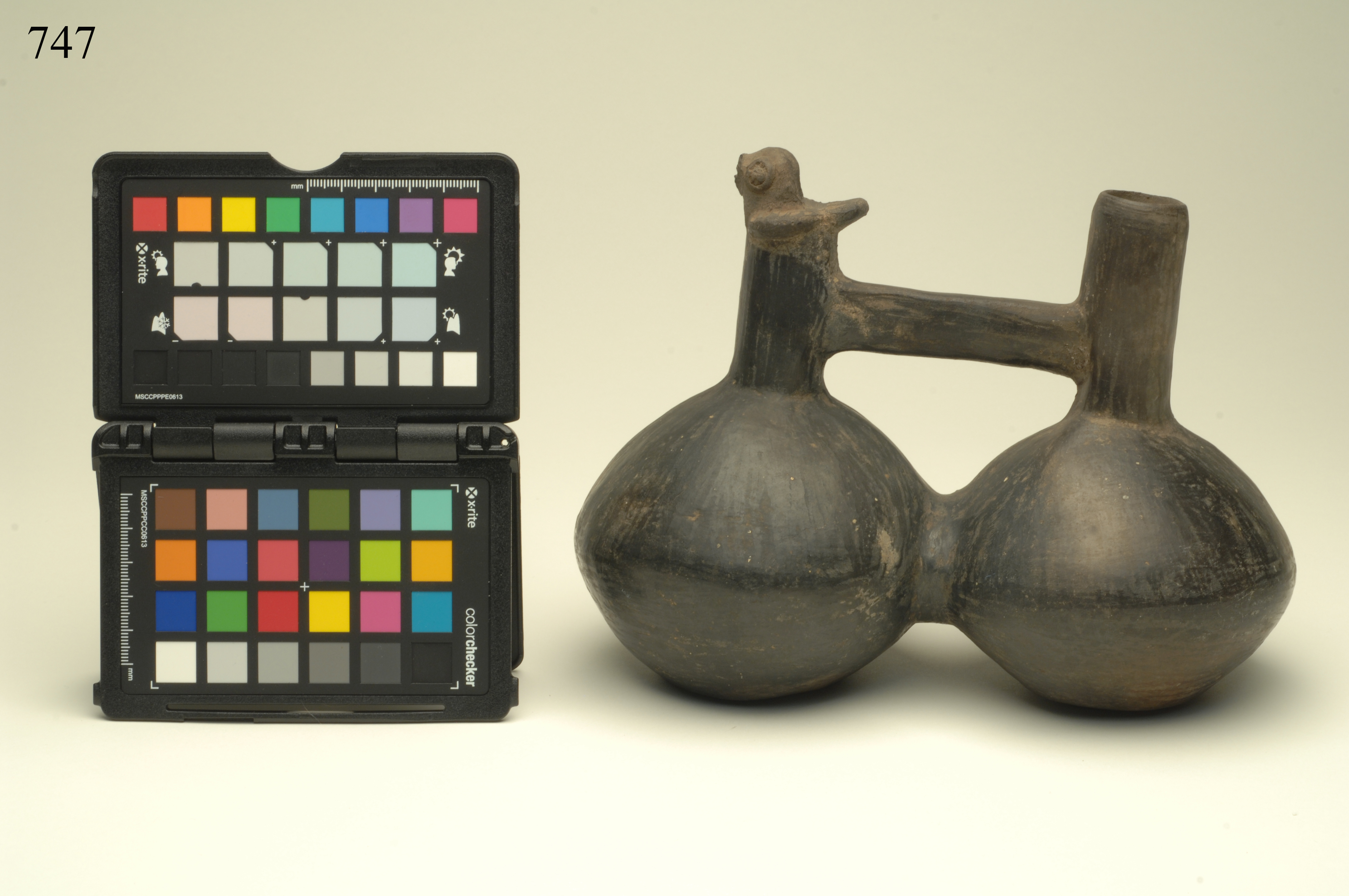 silbador (bottiglia doppia, ad effigie zoomorfa, ARREDI E SUPPELLETTILI/ CONTENITORI, RECIPIENTI E OGGETTI DI USO DOMESTICO) - cultura Chimù