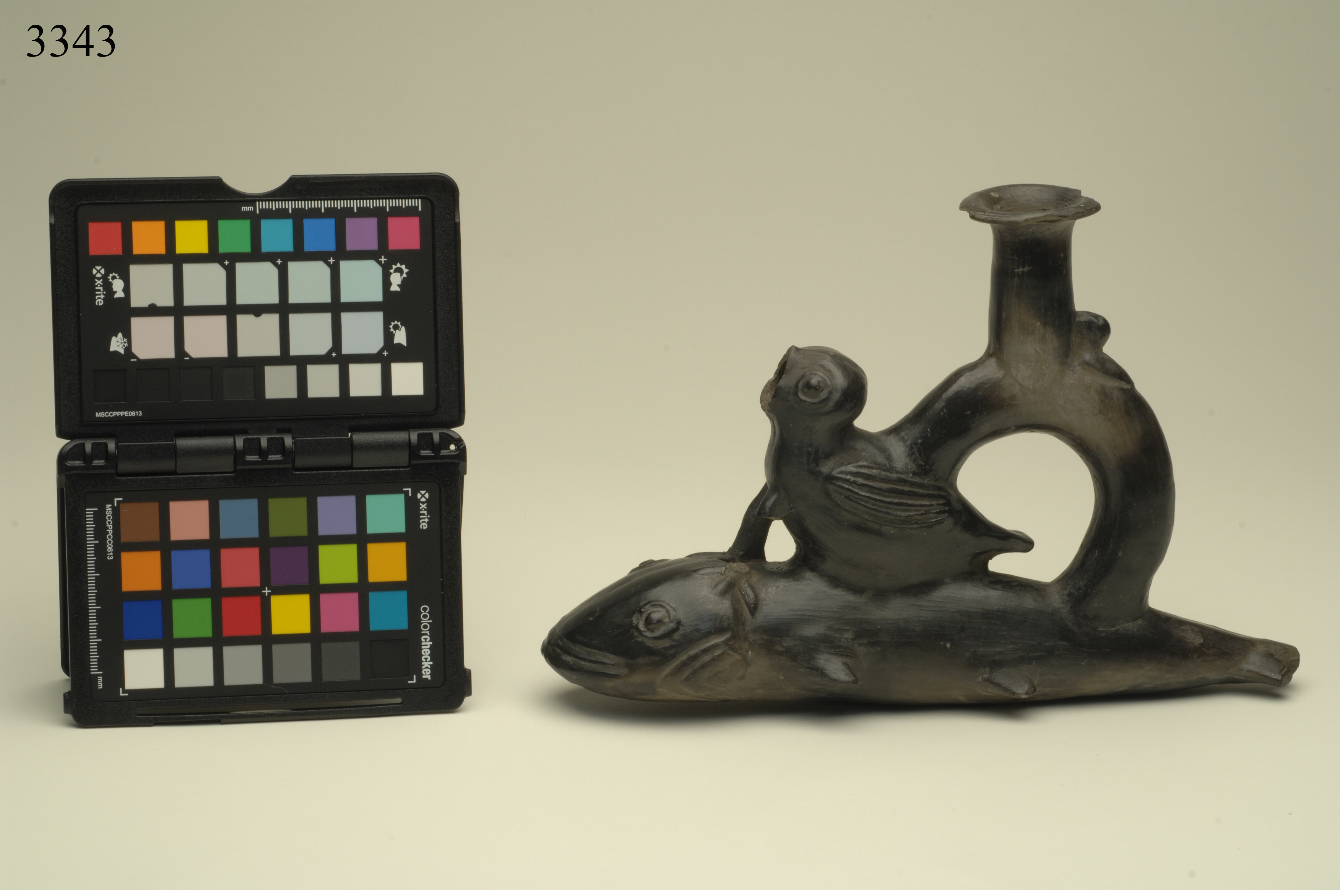 bottiglia, ad effigie zoomorfa, ARREDI E SUPPELLETTILI/ CONTENITORI, RECIPIENTI E OGGETTI DI USO DOMESTICO - cultura Chimù-Inca