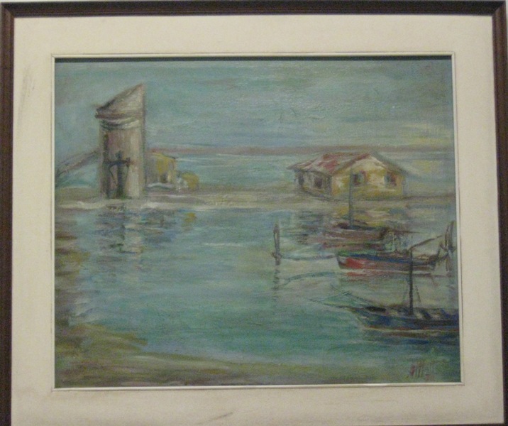 Paesaggio lagunare (dipinto) di Matta Angelo Annibale (XX)