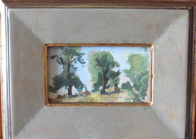 Ortobene-nuoro, paesaggio con alberi (dipinto)