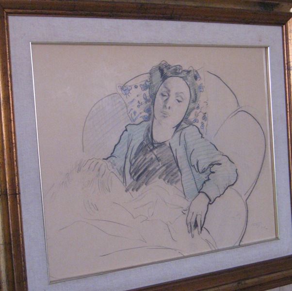 figura femminile distesa (disegno) di Palazzi Berrnardino (XX)