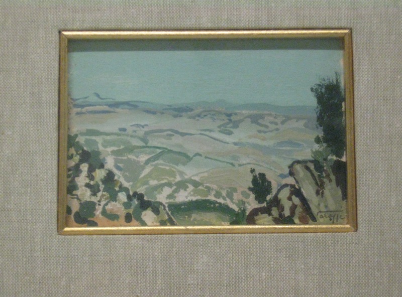 Ortobene-nuoro, paesaggio con basse colline (dipinto)