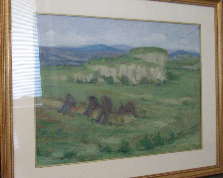 Marmilla, Paesaggio rurale (dipinto) di Sanna Mario (seconda metà XX)