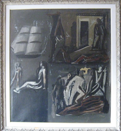 "Composizione 1928", Composizione (dipinto) di Sironi Mario (XX)