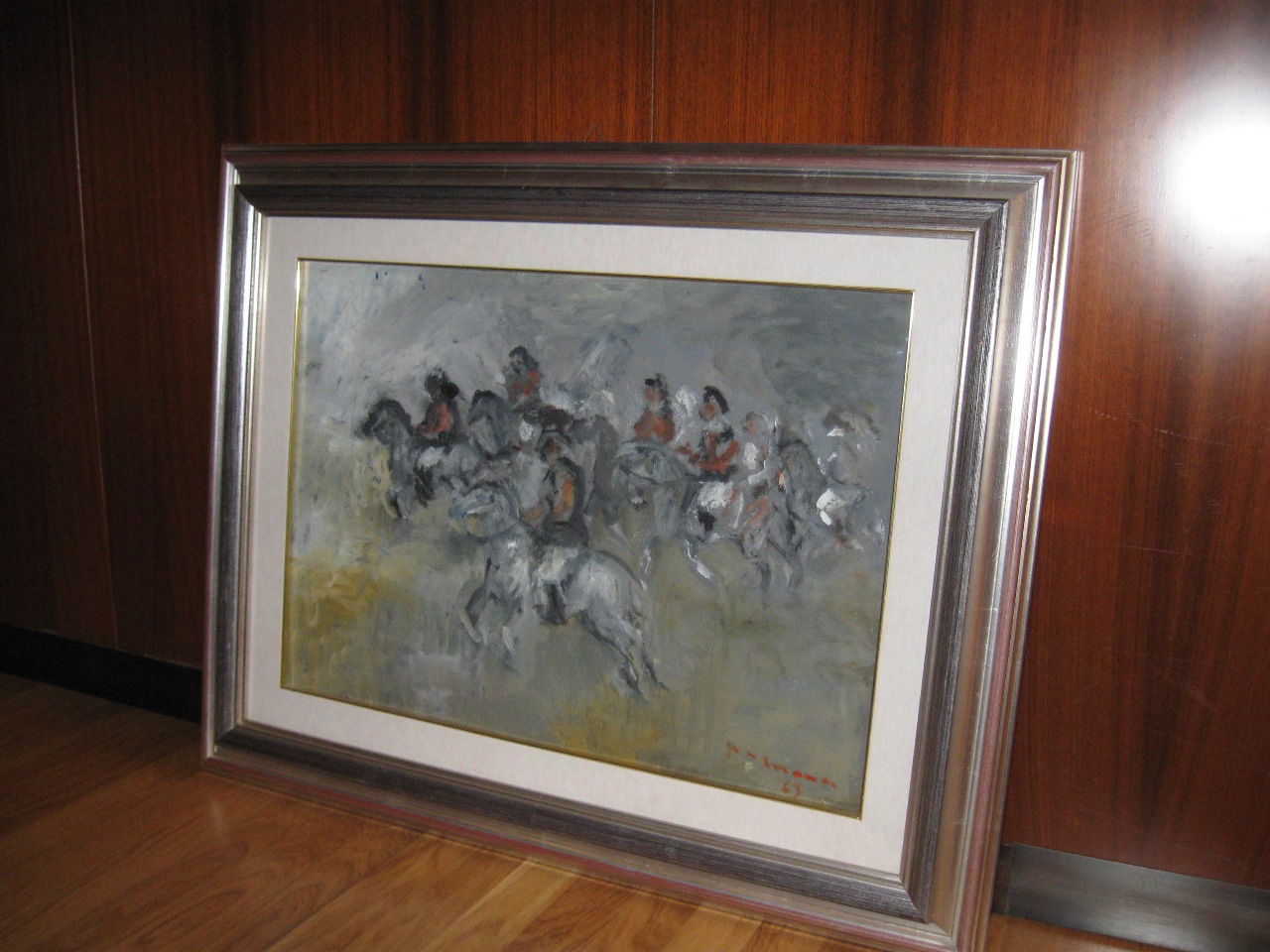 corsa di cavalli (dipinto) di Manca Pietro Antonio (XX)