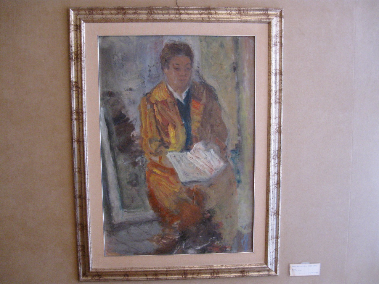 figura femminile con libro (dipinto) di Manca Pietro Antonio (XX)