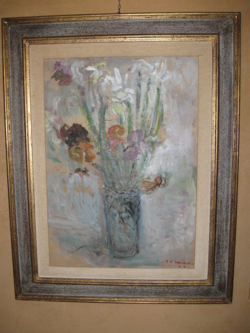 fiori in vaso (dipinto) di Manca Pietro Antonio (XX)
