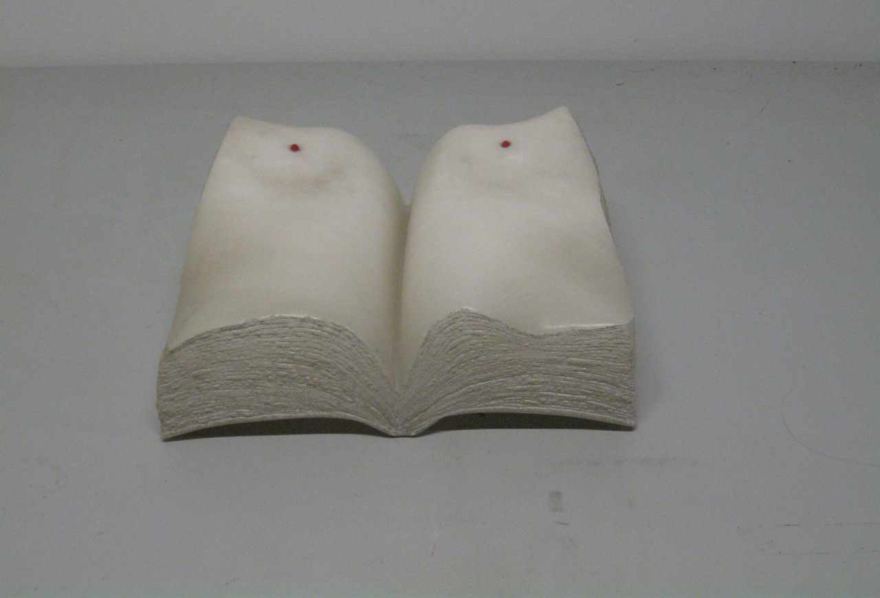 Libro aperto e seno femminile (scultura)