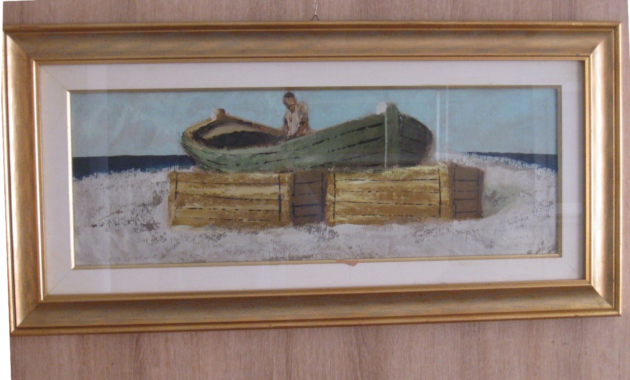 pescatore (dipinto) di Tanda Ausonio (XX)