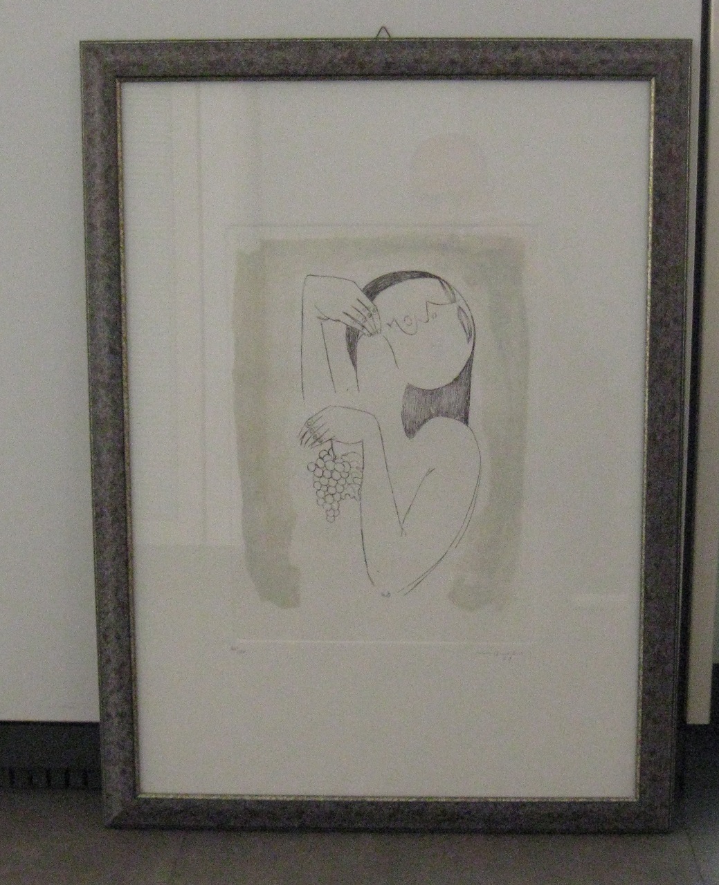 figura femminile con grappolo d’uva (stampa) di Migneco Giuseppe, Migneco Giuseppe, Migneco Giuseppe (XX)