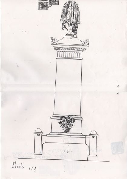 stele funeraria, opera isolata - ambito abruzzese (seconda metà XIX secolo)