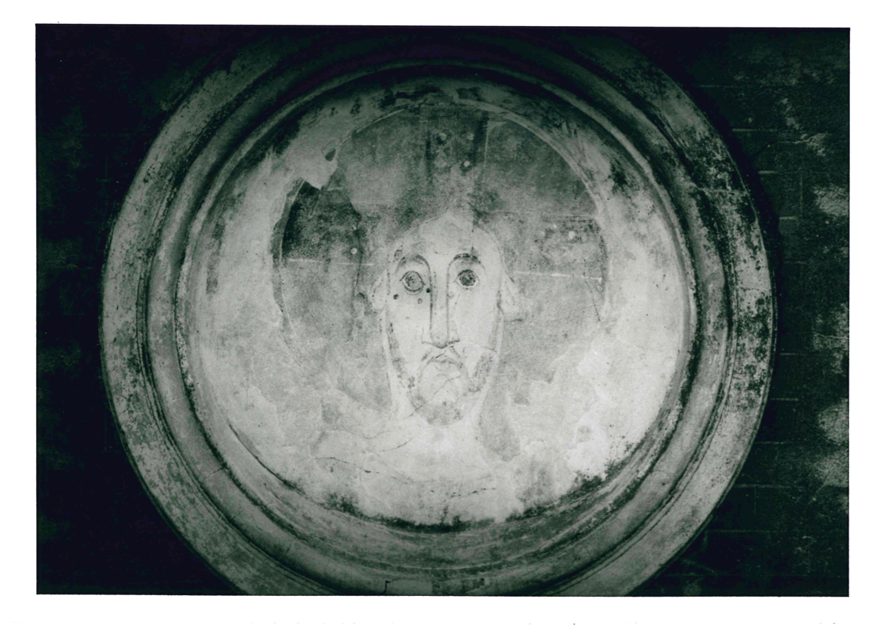 testa di Cristo (dipinto, frammento) - ambito Italia nord-occidentale (secondo quarto XI)