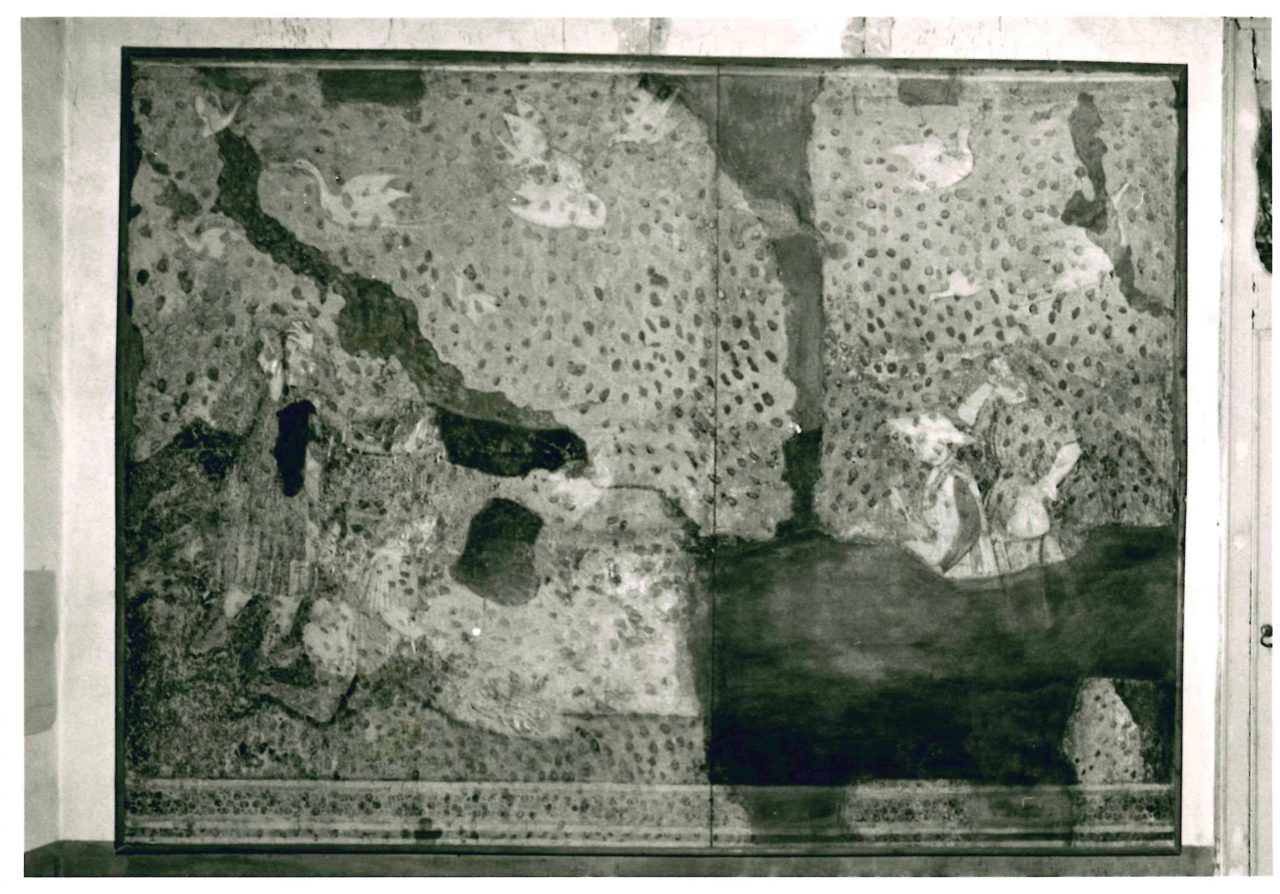 Scene di caccia (dipinto, ciclo) - ambito lombardo (metà XV)