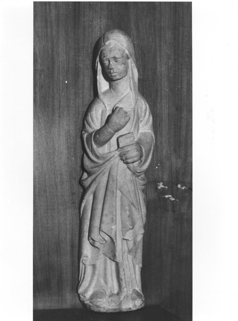 Madonna annunciata (scultura) di Camaino di Crescentino (cerchia) (sec. XIV)