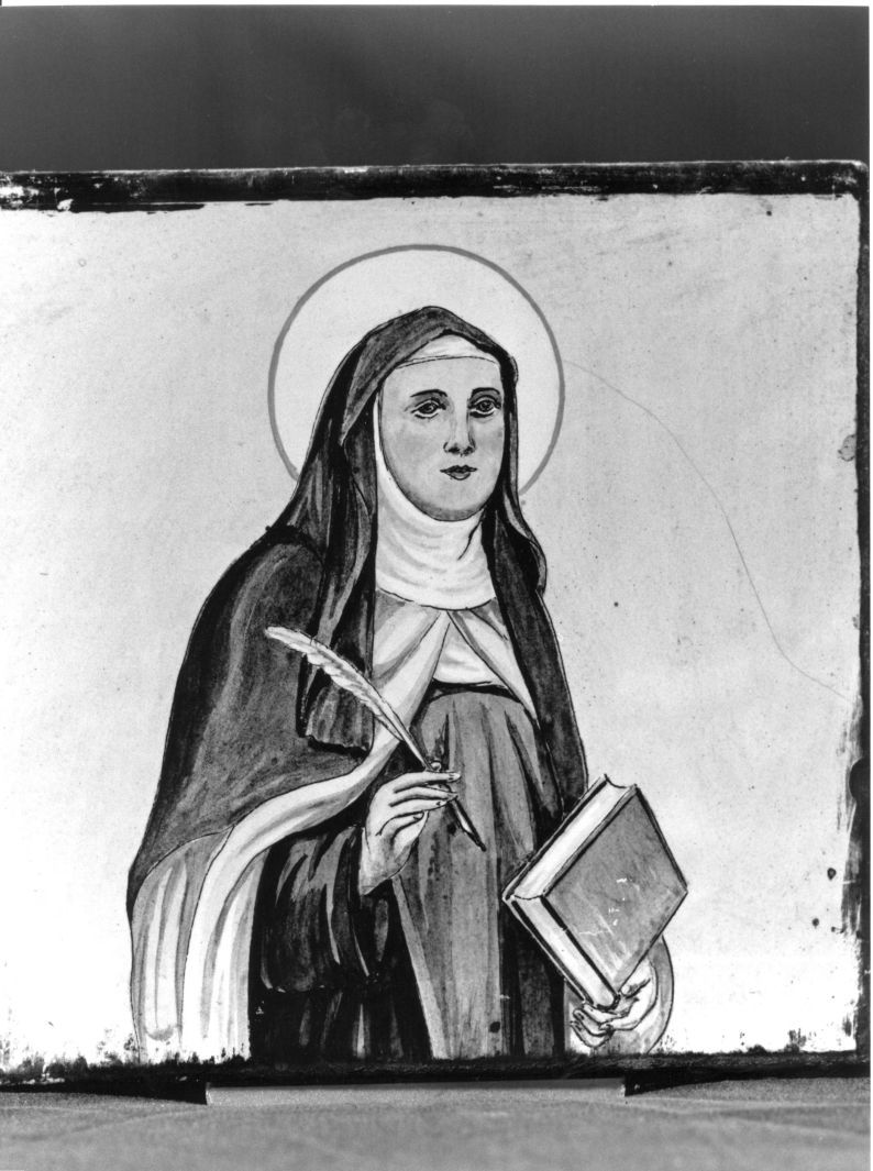 Santa Teresa del Bambino Gesù (mattonella) - bottega Italia meridionale (sec. XIX)