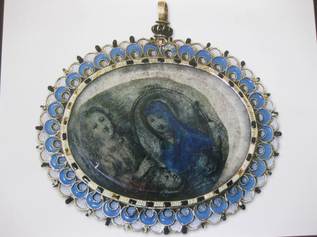 motivo decorativo (medaglione devozionale) - bottega napoletana (XVIII)