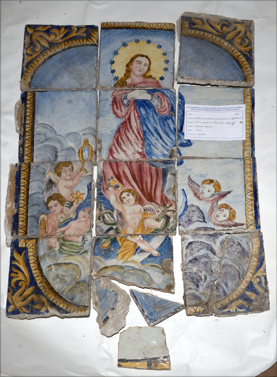 Madonna Immacolata (mattonella) - bottega napoletana (seconda metà XIX)