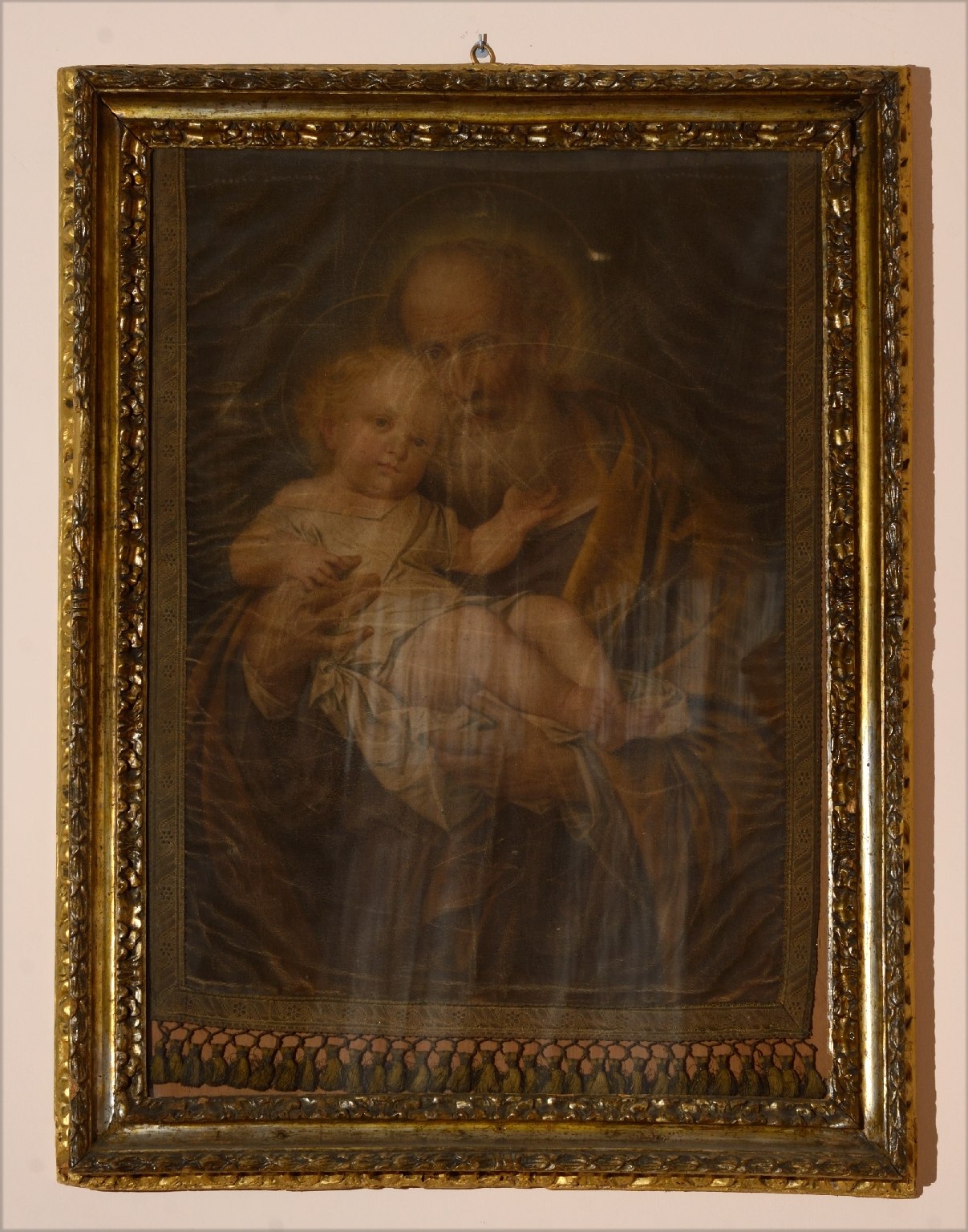 San Giuseppe e Gesù Bambino (labaro) - ambito Italia meridionale (prima metà XX)