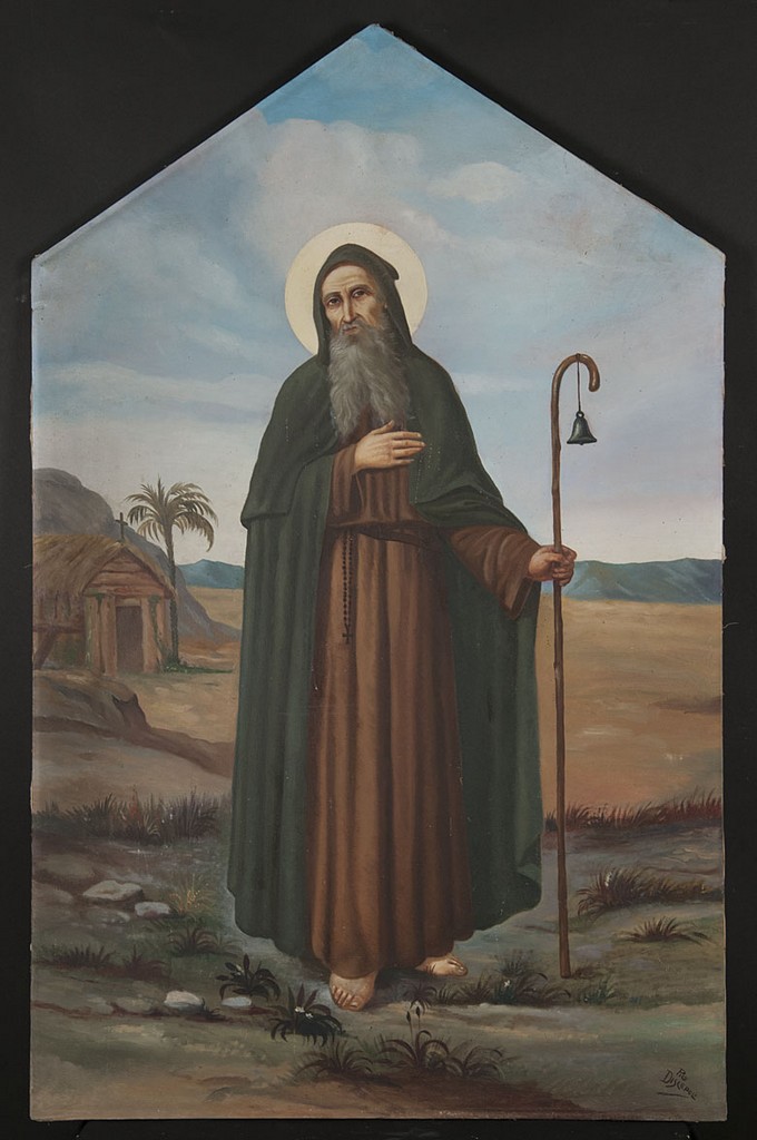 Sant'Antonio abate (dipinto, opera isolata) di Discepoli Pico (metà sec. XX)