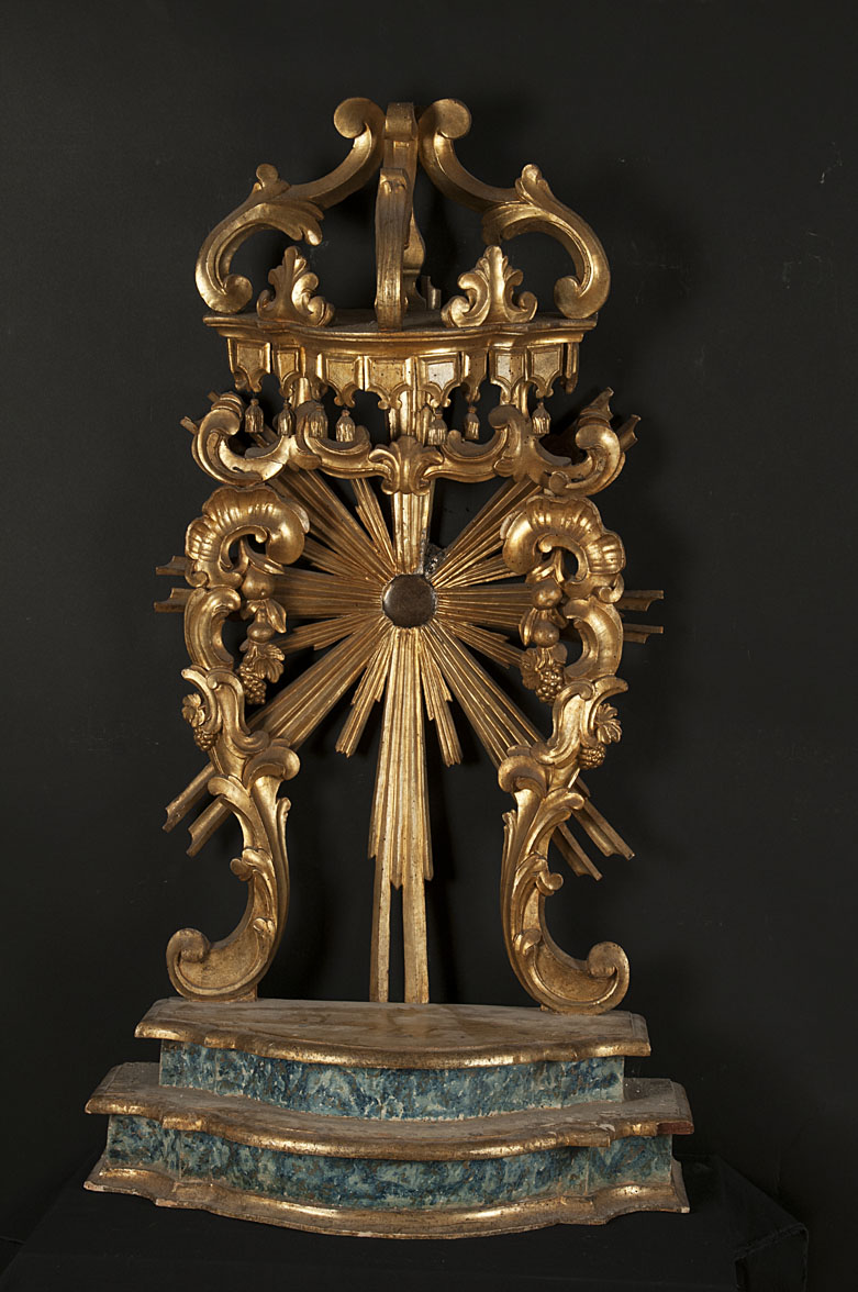 soggetto assente (tronetto per esposizione eucaristica, opera isolata) - ambito umbro (seconda metà XVIII)