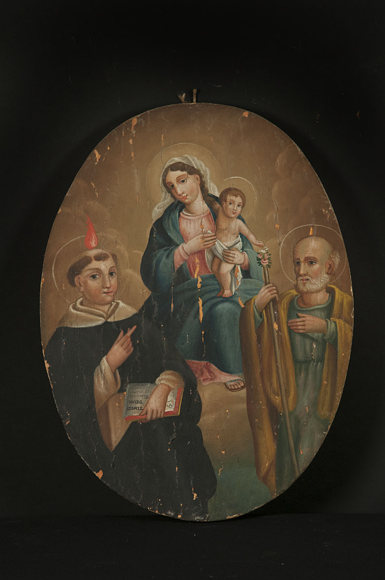 Madonna con Bambino e santi (dipinto, elemento d'insieme) - ambito Italia centrale (XVII-XVIII)