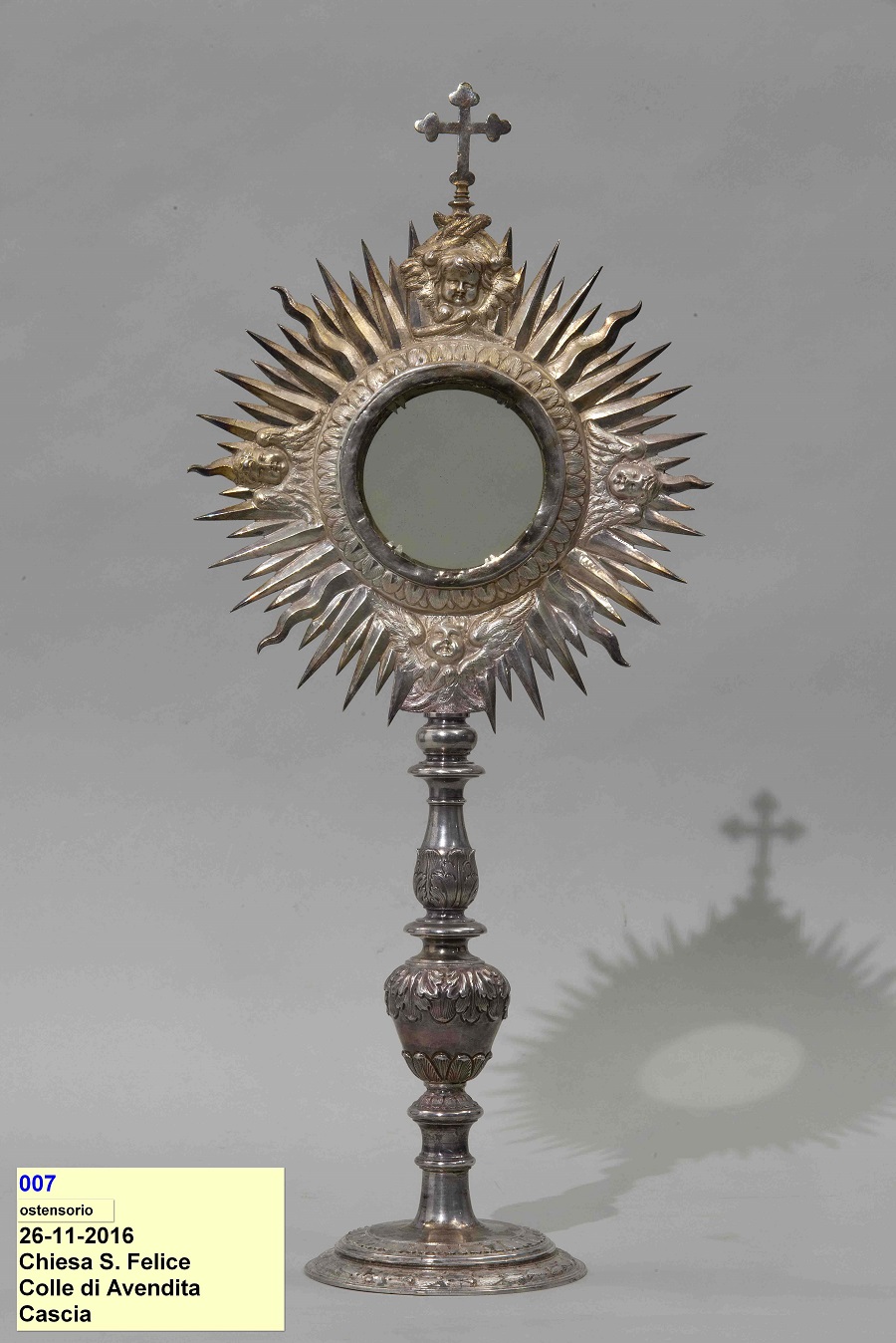 ostensorio, opera isolata - bottega romana (XVII)