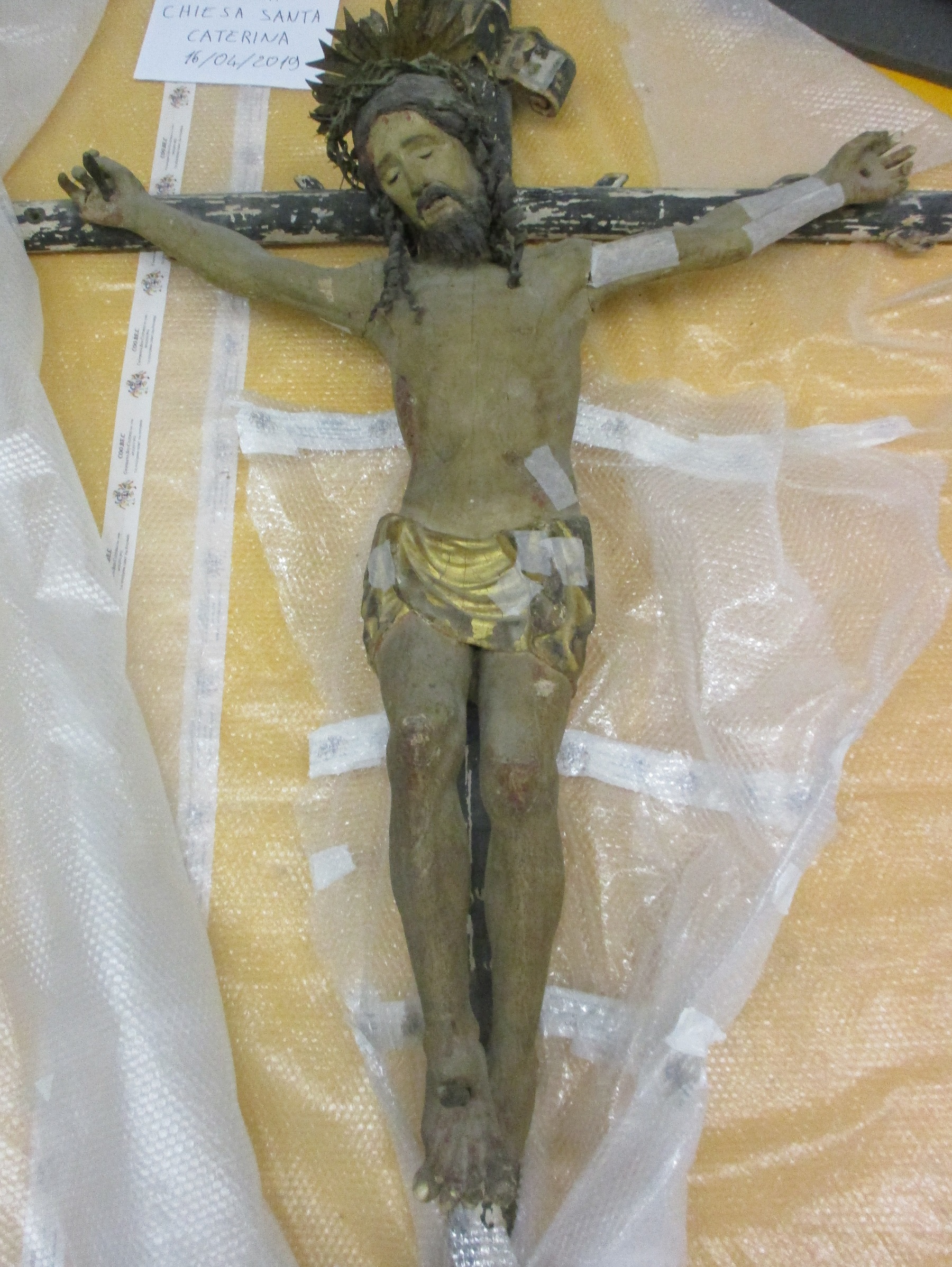 Gesù Cristo crocifisso (crocifisso, opera isolata) - bottega Italia centrale (ultimo quarto XV)