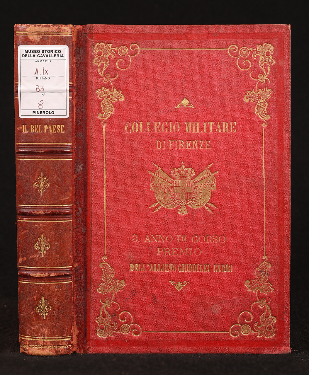 mezza legatura - alle armi, opera isolata - ambito italiano (ultimo quarto XIX)