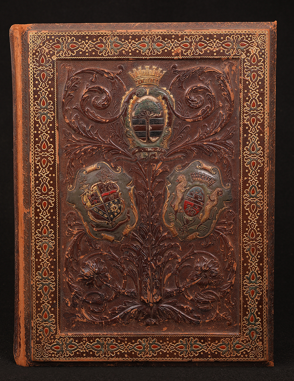 legatura piena - alle armi, opera isolata di G. Veglia (bottega) - ambito piemontese (primo quarto XX)