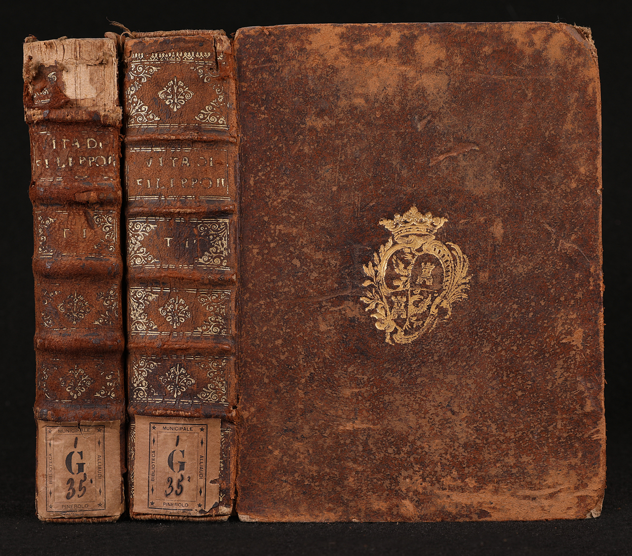 legatura piena - alle armi, serie - ambito italiano (ultimo quarto XVII)