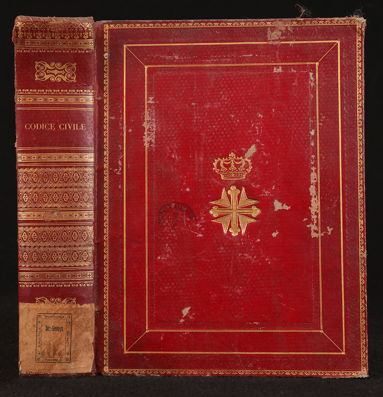 legatura piena - alle armi, opera isolata - ambito italiano (secondo quarto XIX)