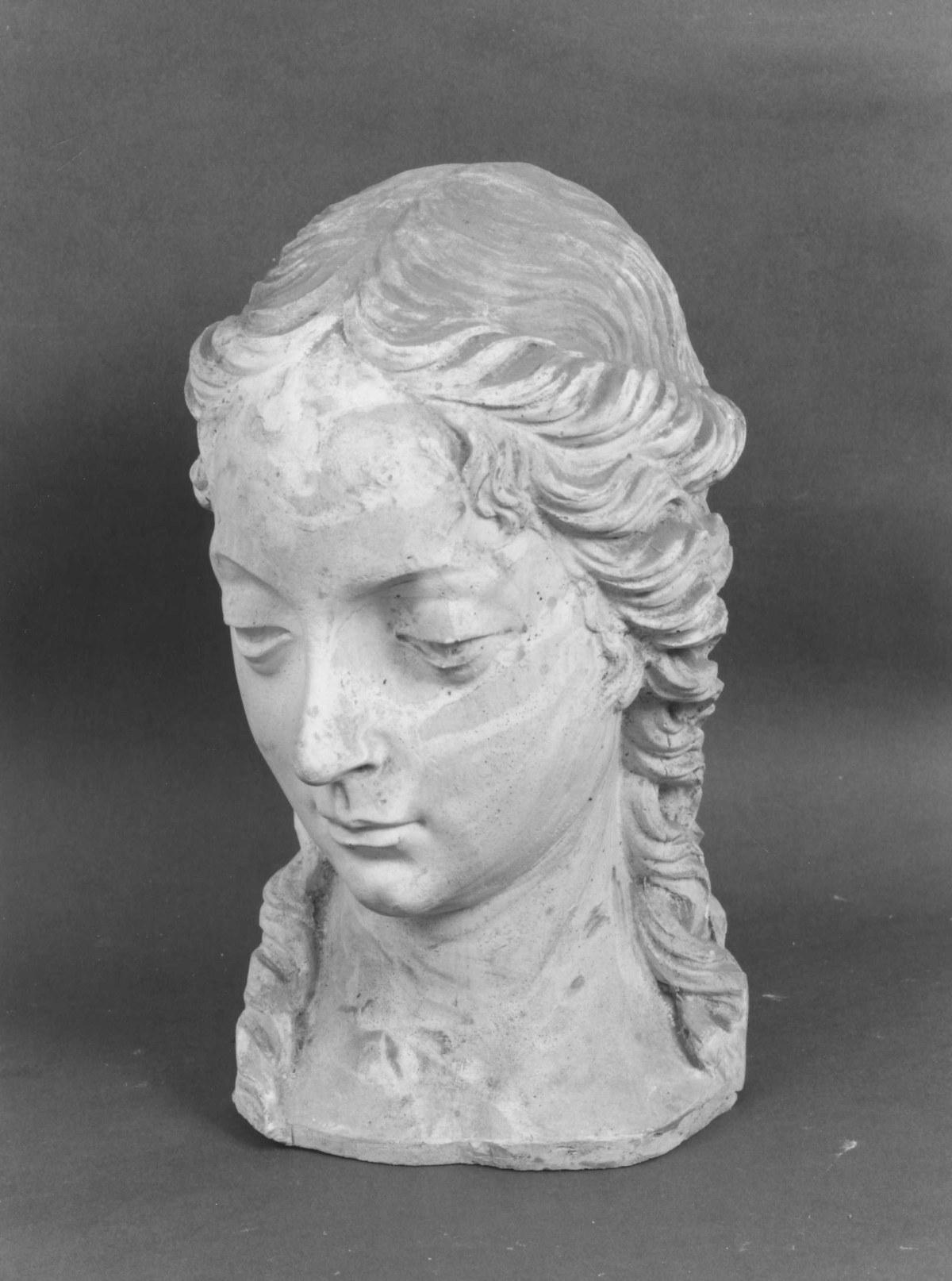 Eva, testa di donna (scultura, frammento) - ambito toscano (sec. XX)