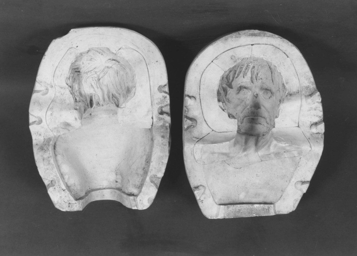 busto ritratto d'uomo tipo Seneca (matrice - per scultura) di Berti Antonio (seconda metà sec. XX)