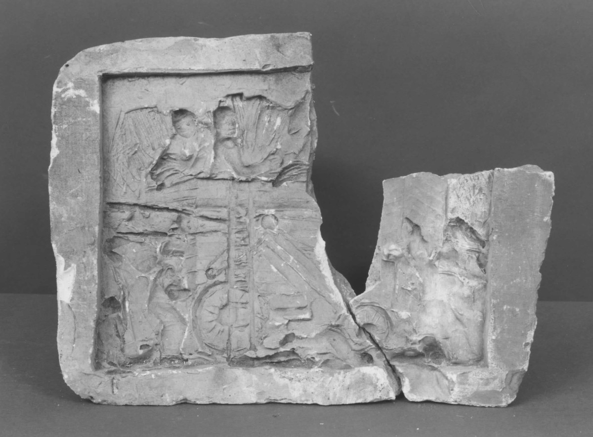 figure e architetture (matrice - per rilievo) di Berti Antonio (terzo quarto sec. XX)