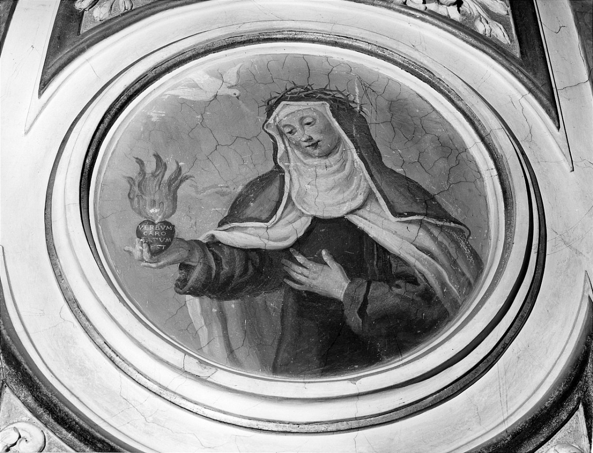 Santa Maria Maddalena dei Pazzi (dipinto murale) di Meucci Vincenzo (attribuito) (secondo quarto sec. XVIII)