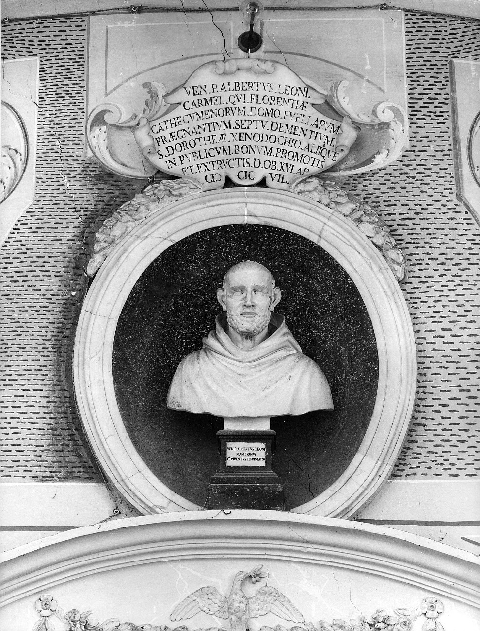 busto ritratto di Padre Alberto Leoni (scultura) di Pellucci Simone (fine/ inizio secc. XVIII/ XIX)