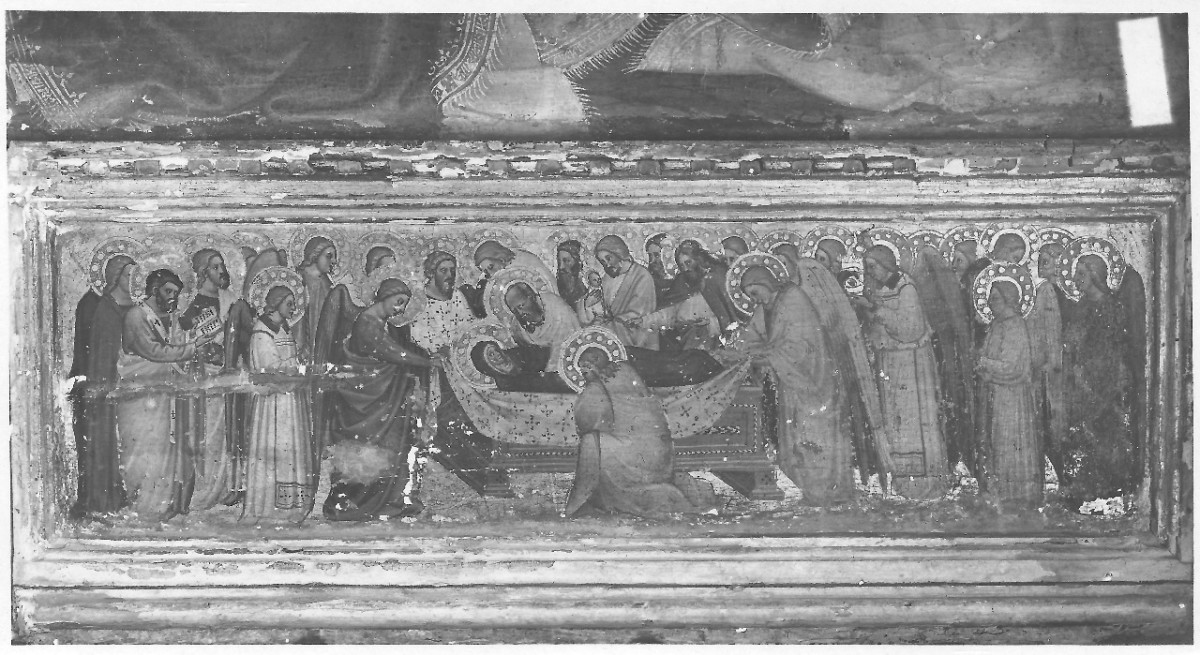 transito della Madonna (predella) di Pietro di Miniato (attribuito) (inizio sec. XV)