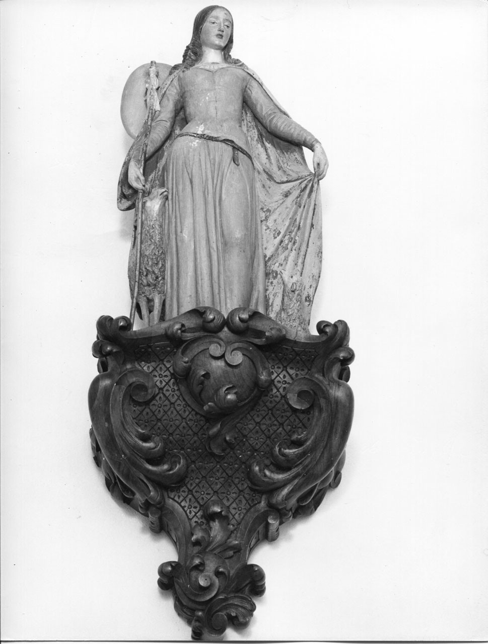 Divina Pastora, Madonna pastorella (statuetta) di Pollastrini Enrico, Manifattura Ginori di Doccia (sec. XIX)