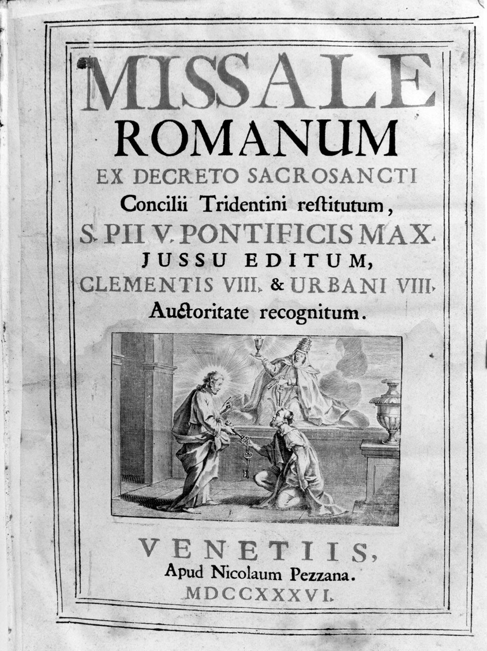 Cristo consegna le chiavi a San Pietro (stampa) di Piccini Elisabetta detta Suor Isabella (sec. XVIII)