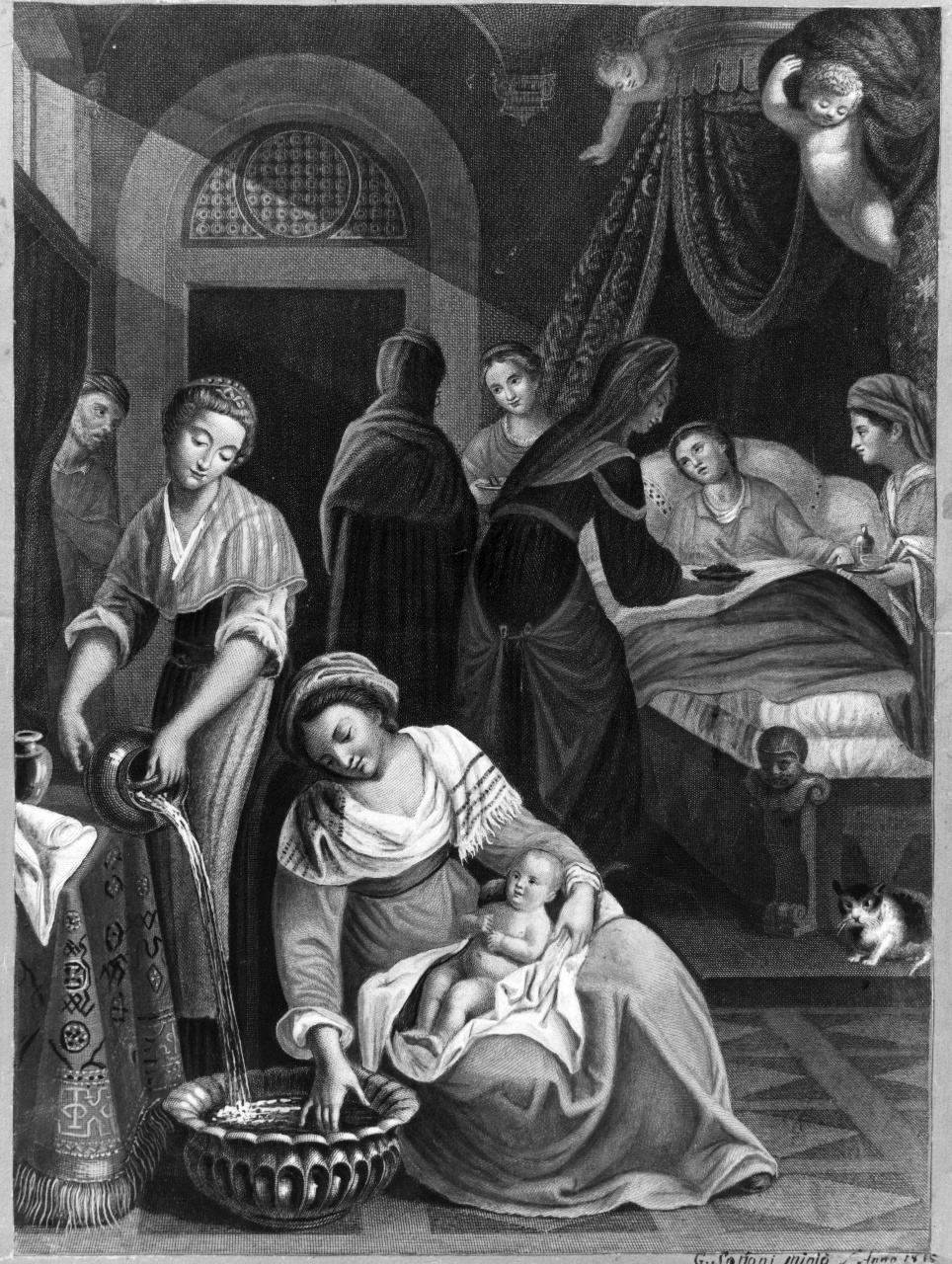 nascita di Maria Vergine (stampa) - manifattura fiorentina (sec. XVIII)