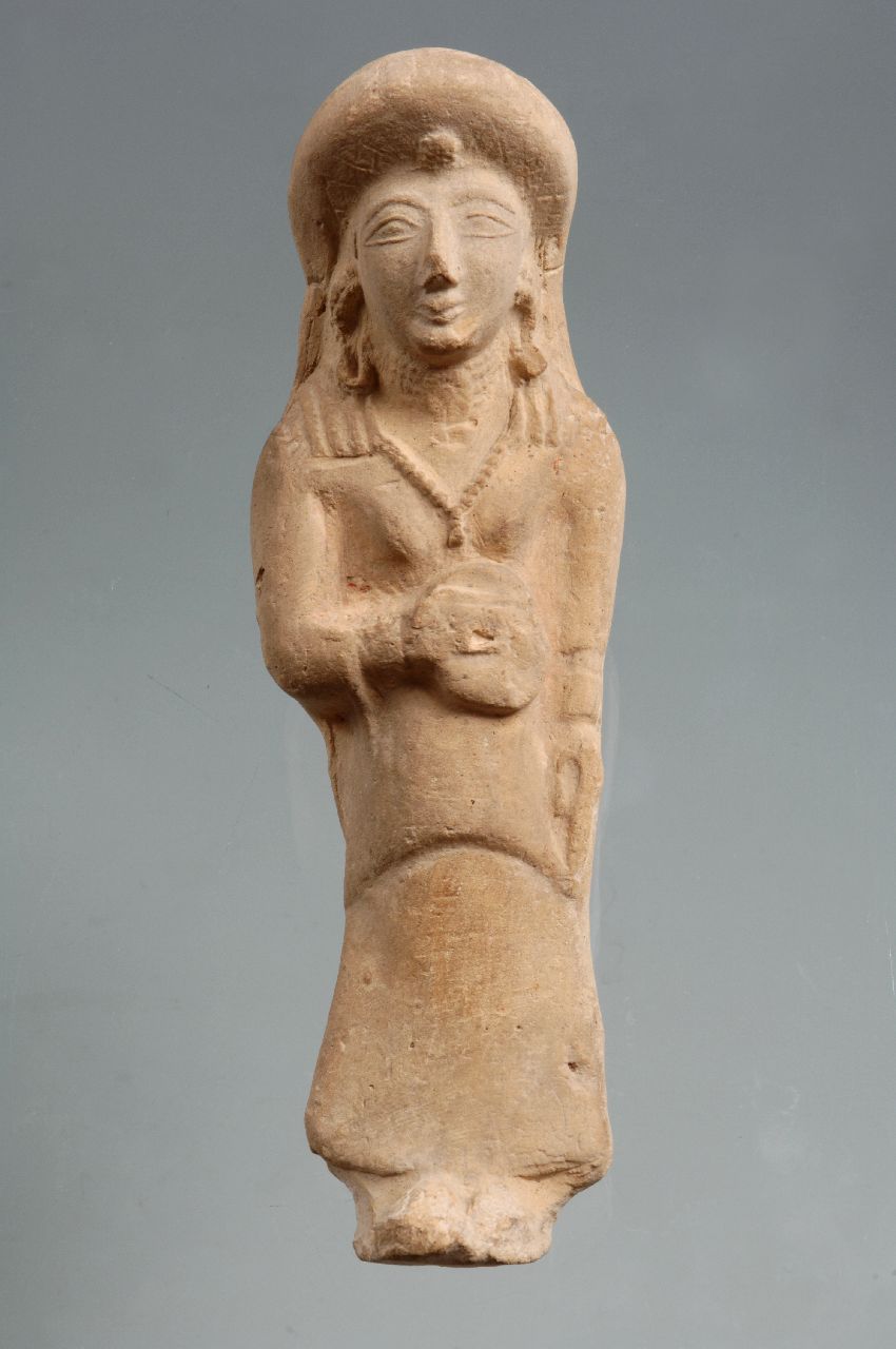 figura femminile stante, figura femminile con tympanon (secc. V-IV a.C)
