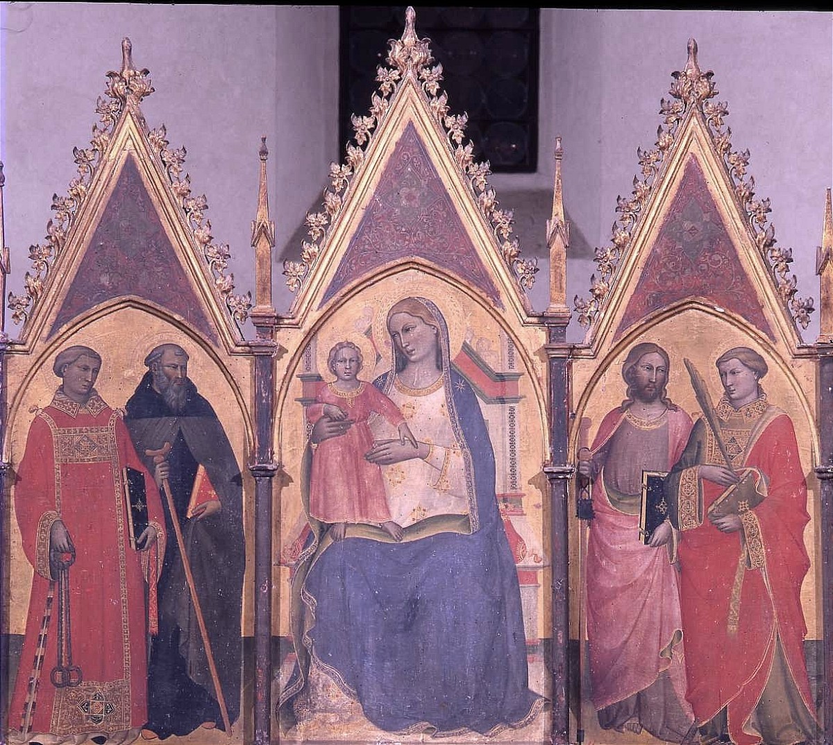 Madonna con Bambino e Santi (trittico) di Lorenzo di NiccolÃ² (primo quarto sec. XV)