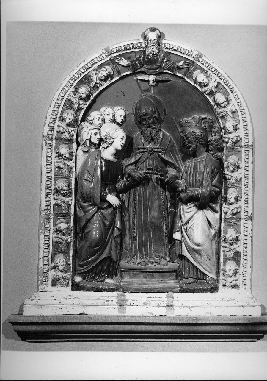 Sposalizio di Maria Vergine (scultura) di Buglioni Benedetto (sec. XVI)