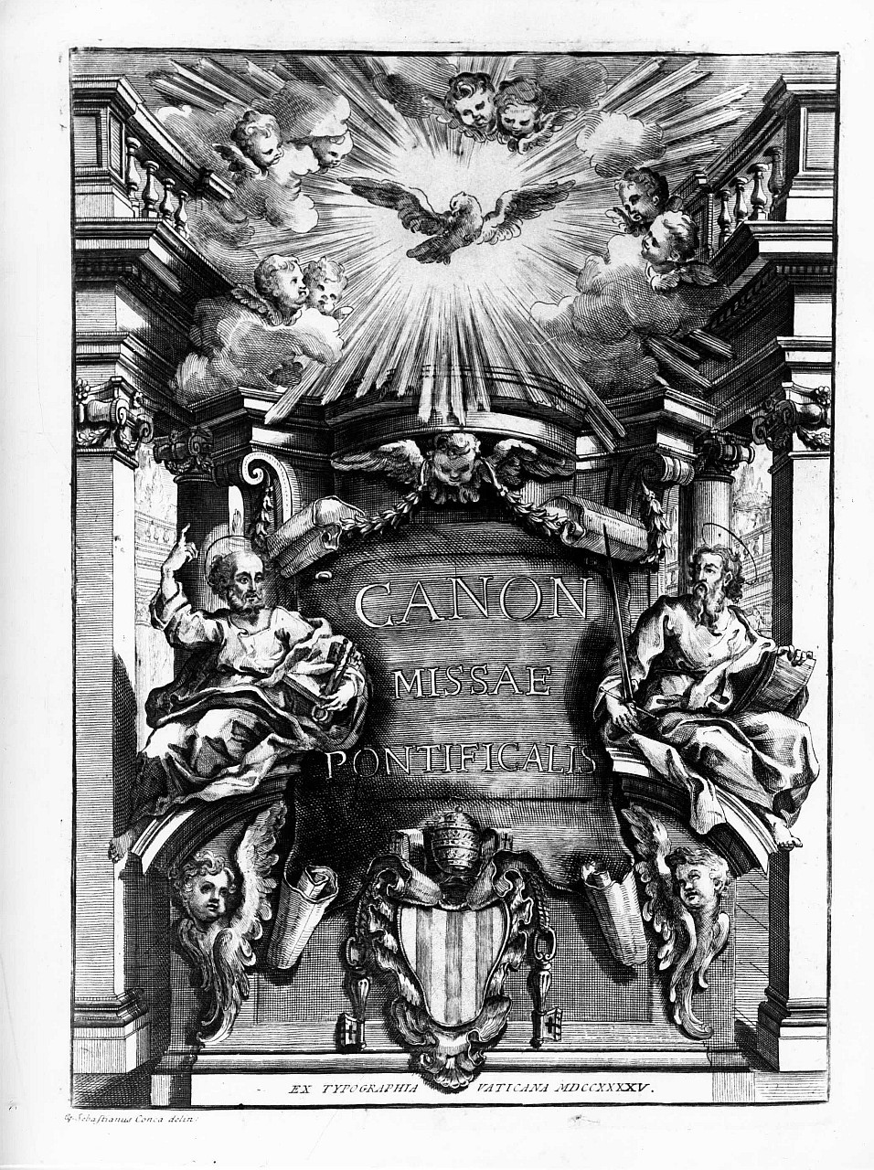 san Pietro e san Paolo (stampa) di Conca Sebastiano - ambito romano (prima metà sec. XVIII)