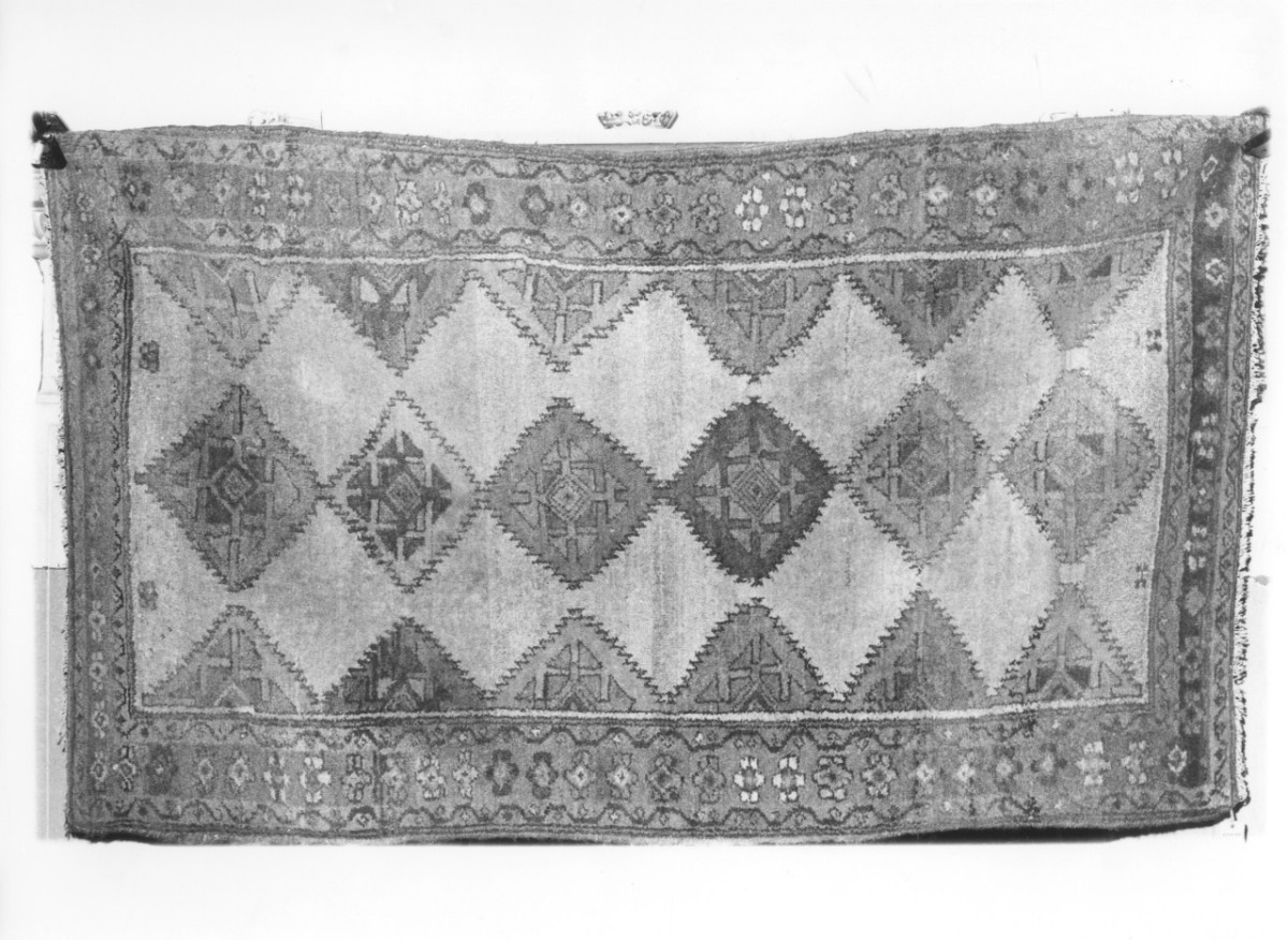 motivi decorativi geometrici e vegetali stilizzati (tappeto) - manifattura persiana (fine sec. XIX)
