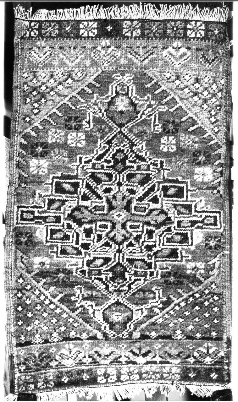 motivi decorativi vegetali stilizzati (tappeto) - manifattura anatolica (fine sec. XIX)